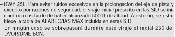 Nova redacci&oacute; dels gir que han de realitzar els avions des de la tercera pista de l'aeroport del Prat (28 d'Agost de 2008) (publicada en AIP)